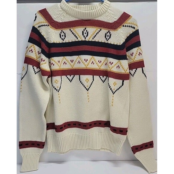 Vtg Youngbloods Fair Isle Ski Sweater Virgin Acrylic Knit Pullover Sz M - Picture 1 of 13